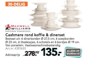cashmere rond koffie en amp dinerset