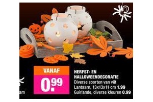 herfst en halloweendecoratie