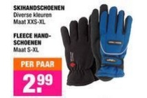 skihandschoenen fleecehandschoenen