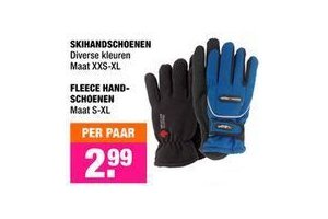 skihandschoenen fleecehandschoenen