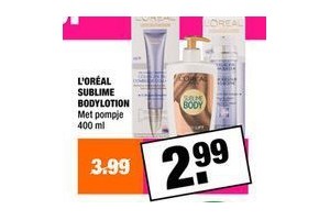 loreal sublime bodylotion