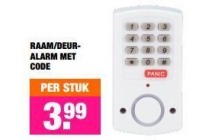 raam deur alarm met code