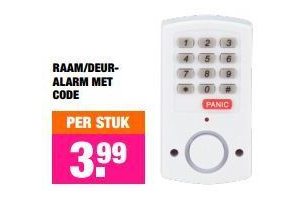 raam deur alarm met code