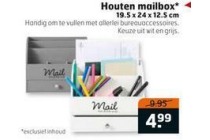 houten mailbox