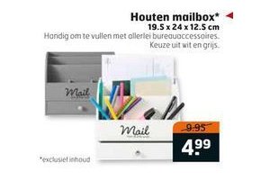 houten mailbox
