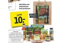 wereldtas met indonesische food producten