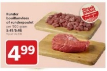 runder bouillonvlees of runderpoulet