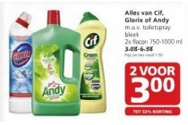 alles van cif glorix of andy