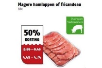 magere hamlappen of fricandeau