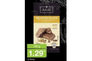 melkchocolade met karamel en zeezout