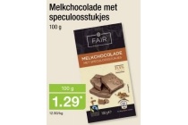 melkchocolade met speculoosstukjes