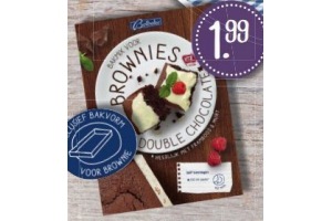 bakmix brownie met witte chocolade