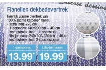 flanellen dekbedovertrek 1 persoons