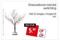 sneeuwboom met led verlichting
