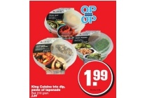 king cuisine trip dip pesto of tapenade