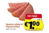 spaanse salami of pepercervelaat