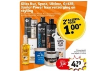 gliss kur syoss ult en icirc me got2b junior power haarverzorging en styling