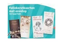 foliekerstkaarten met enveloppe