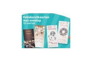 foliekerstkaarten met enveloppe