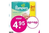 pampers babydoekjes natural clean 3 pak