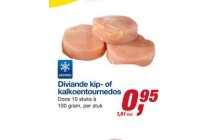 diviande kip of kalkoentournedos