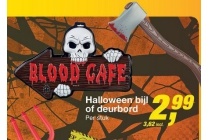 halloween bijl of deurbord