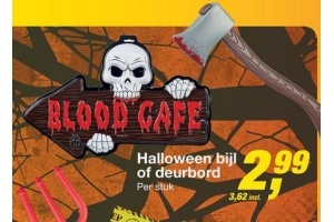 halloween bijl of deurbord