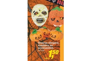 diverse slingers maskers en accessoires