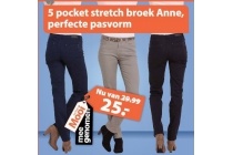 5 pocket stretch broek anne