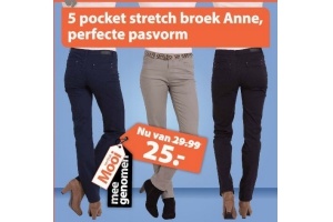 5 pocket stretch broek anne