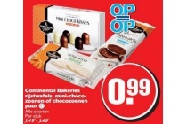 continental bakeries rijstwafels mini chocozoenen of chocozoenen puur