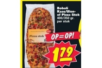 bobolie kaas uien of pizza stok