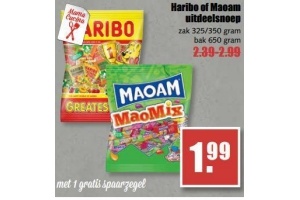 haribo of maoam uitdeelsnoep