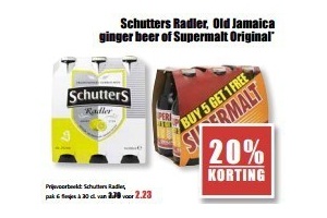 schutters radler old jamaica ginger beer of supermalt original