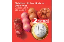 sjalotten rode pittige of zoete uien