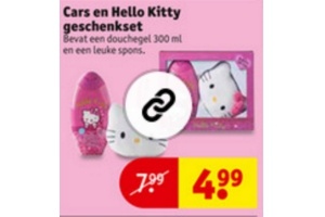 cars en hello kitty geschenkset