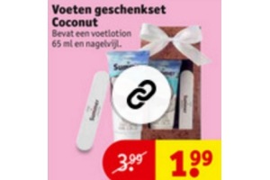 voeten geschenkset coconut