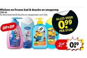 minions en frozen bad en amp douche zeeppomp