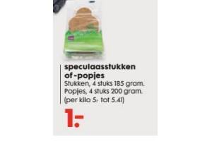 speculaasstukken of popjes