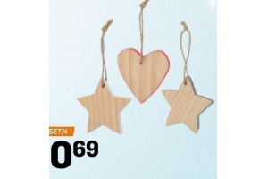 houten kerst ornamenten