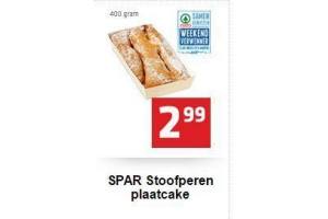 spar stoofperen plaatcake
