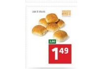 ambachtelijke witte sesambollen
