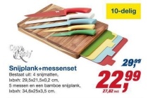 snijplank en messenset