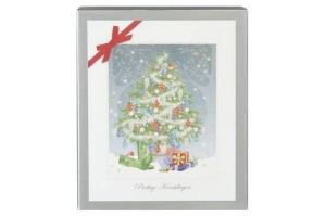 kerstkaart met traditionele print