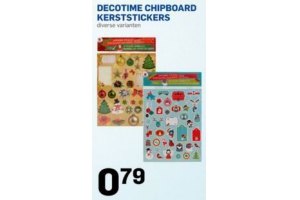 decotime chipboard kerststickers