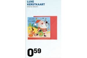 luxe kerstkaart voor en euro 0 59