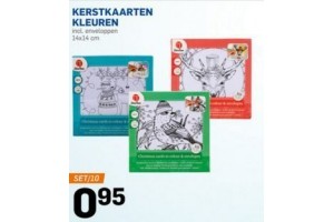 kerstkaarten kleuren