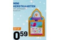 mini kerstkaarten set van 8