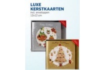 luxe kerstkaarten set van 5