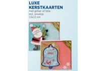 luxe kerstkaarten set van 10